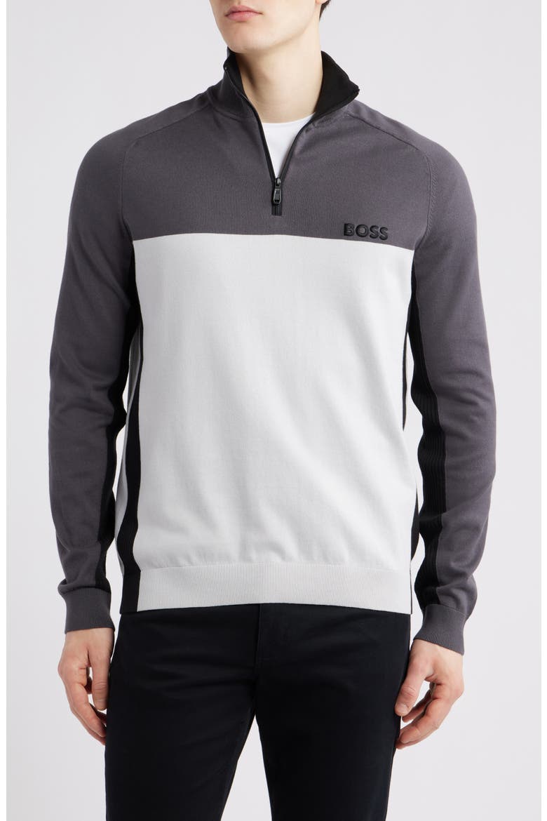 Hydro-X Water-Repellent Golf Half Zip Pullover, Main, color, LIGHT GREY