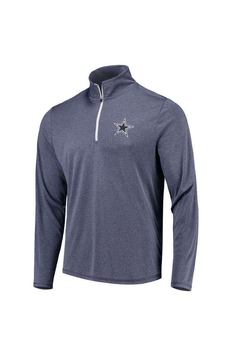 NFL Men's Heathered Navy Dallas Cowboys Arnie 1/4-Zip Pullover Jacket, Alternate, color, 