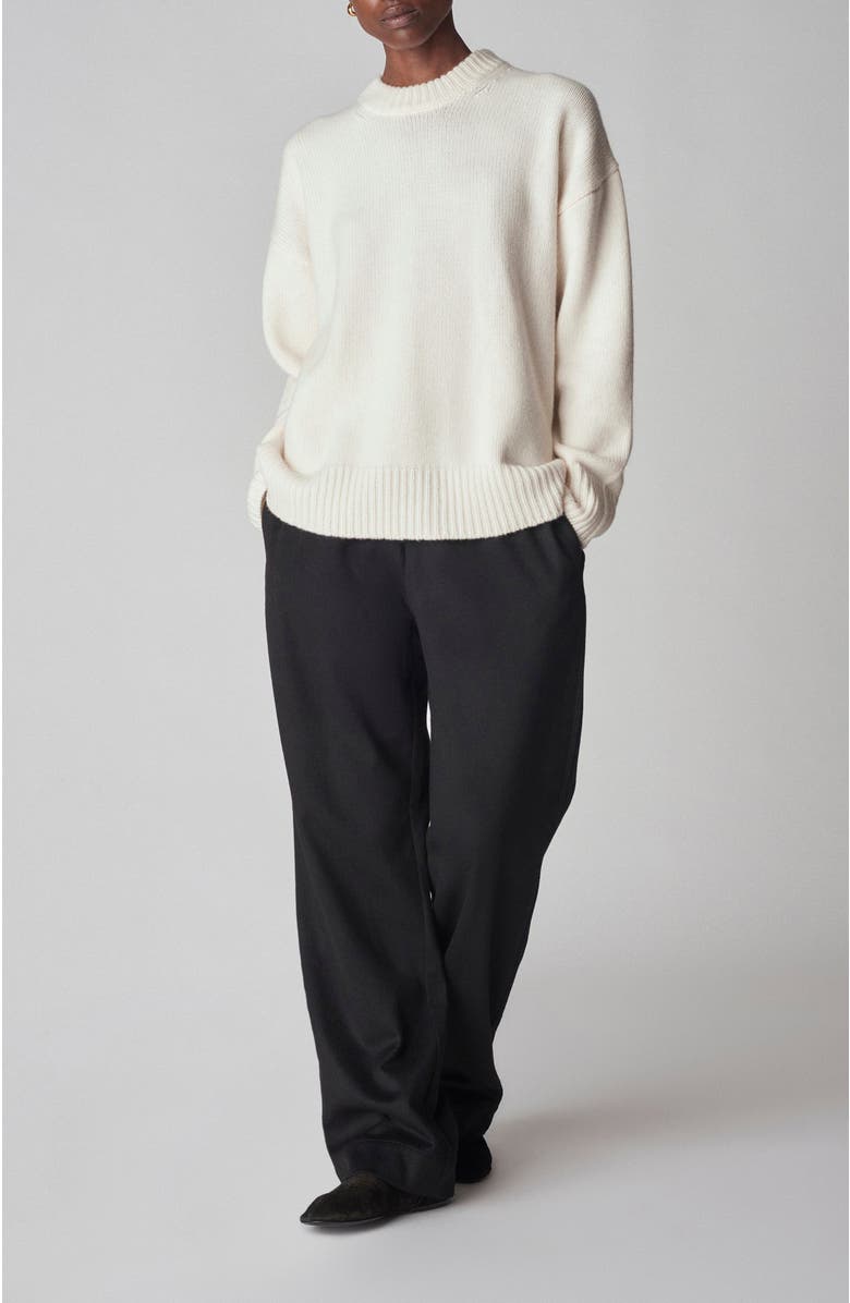 CO Boyfriend Crew Neck in Wool Cashmere, Alternate, color, 