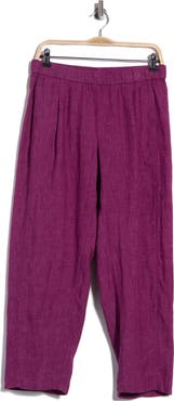 Eileen Fisher Organic Linen Cropped Lantern Pants