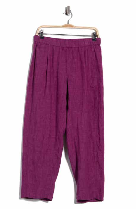 Organic Linen Cropped Lantern Pants