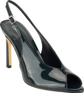 Calvin Klein Dorris Faux Leather Peep Toe Pump