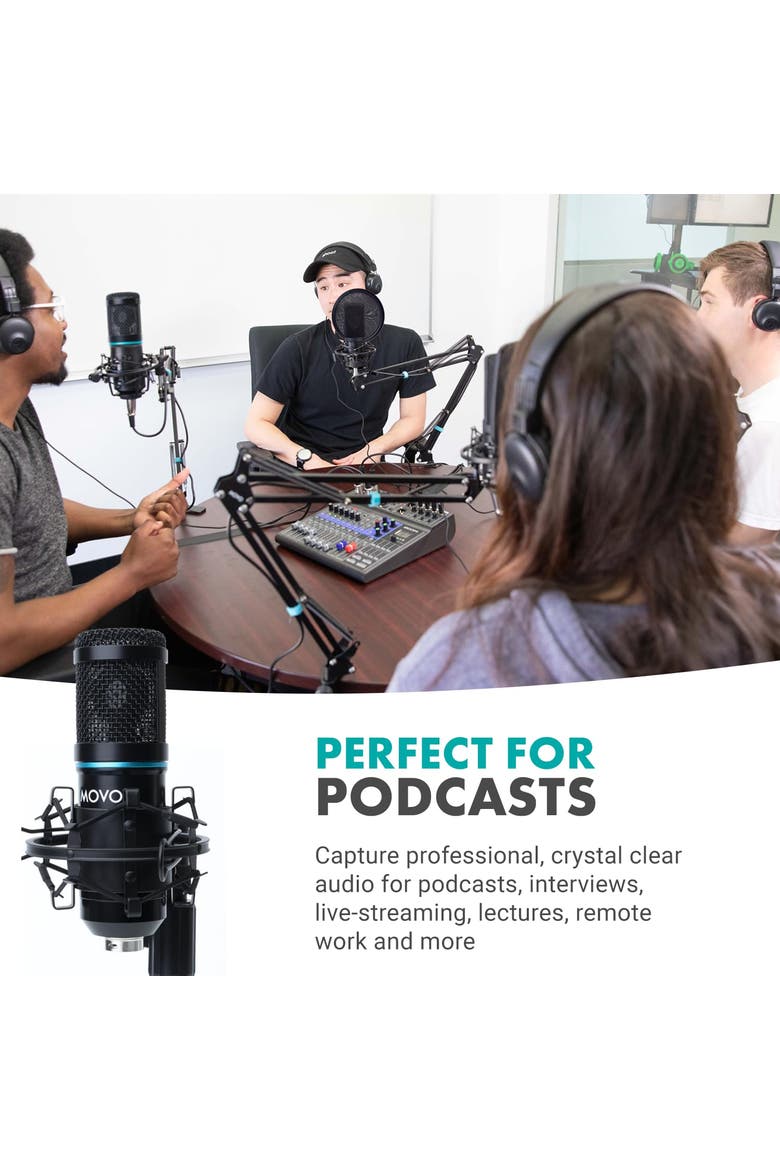 iPhone 15/16 USB-C Podcast Equipment Bundle Compatible with iPhone 15/16, iPad-Pro, Alternate, color, Black