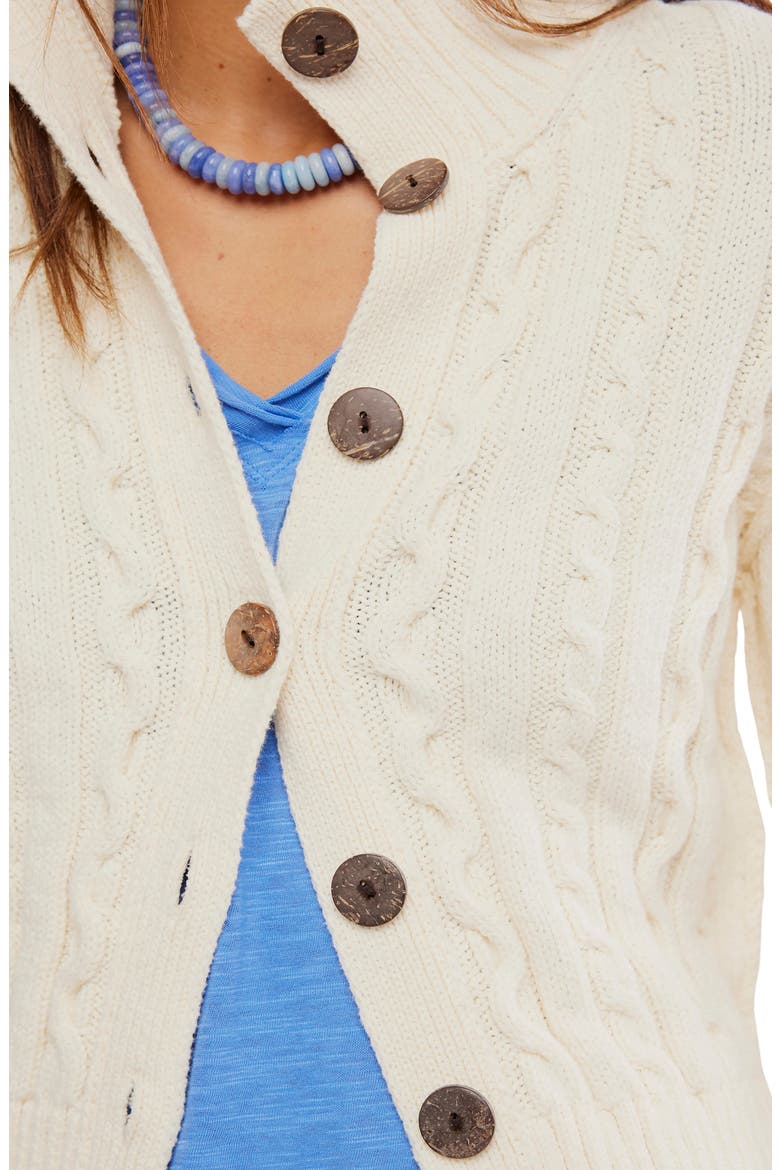 Cable Stitch Cardigan, Alternate, color, IVORY