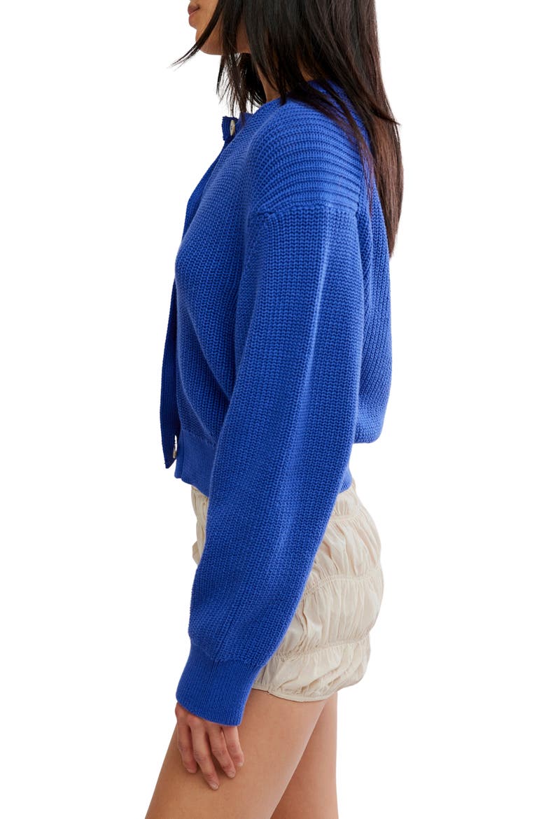 Vienna Rib Button Front Cardigan, Alternate, color, BLUE BEAM