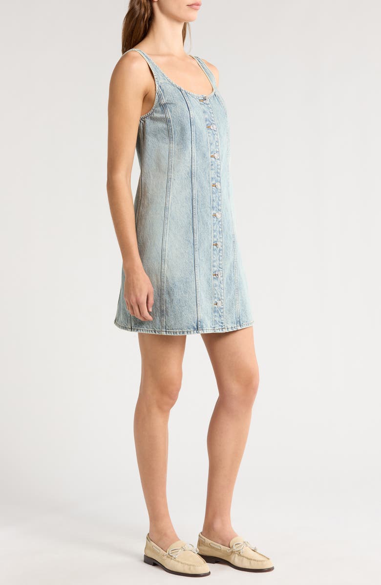 rag & bone Laney Denim Button-Up Minidress, Alternate, color, Rockway