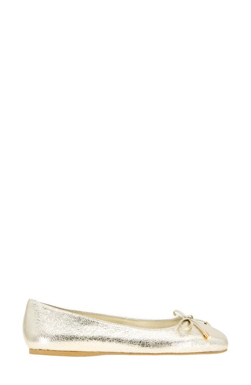 Bcbg Hartly Cap Toe Ballet Flat In Silver