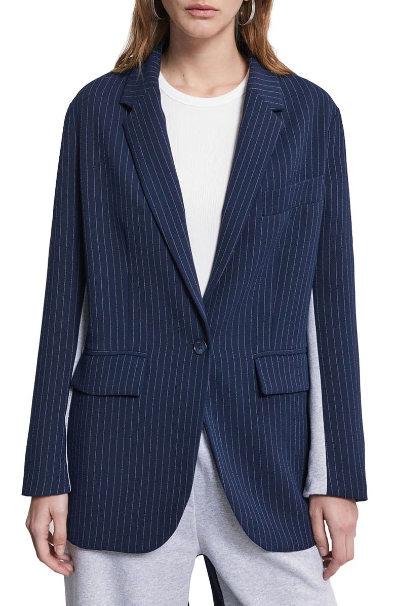 ottod'Ame Jacket Made With A Two-Fabric, Main, color, Blue