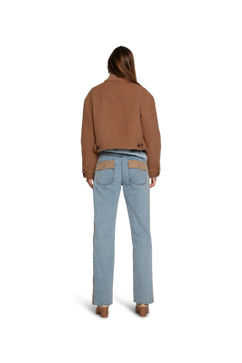 Rebel Mid Rise Side Stripe Denim Jeans, Alternate, color, Blue
