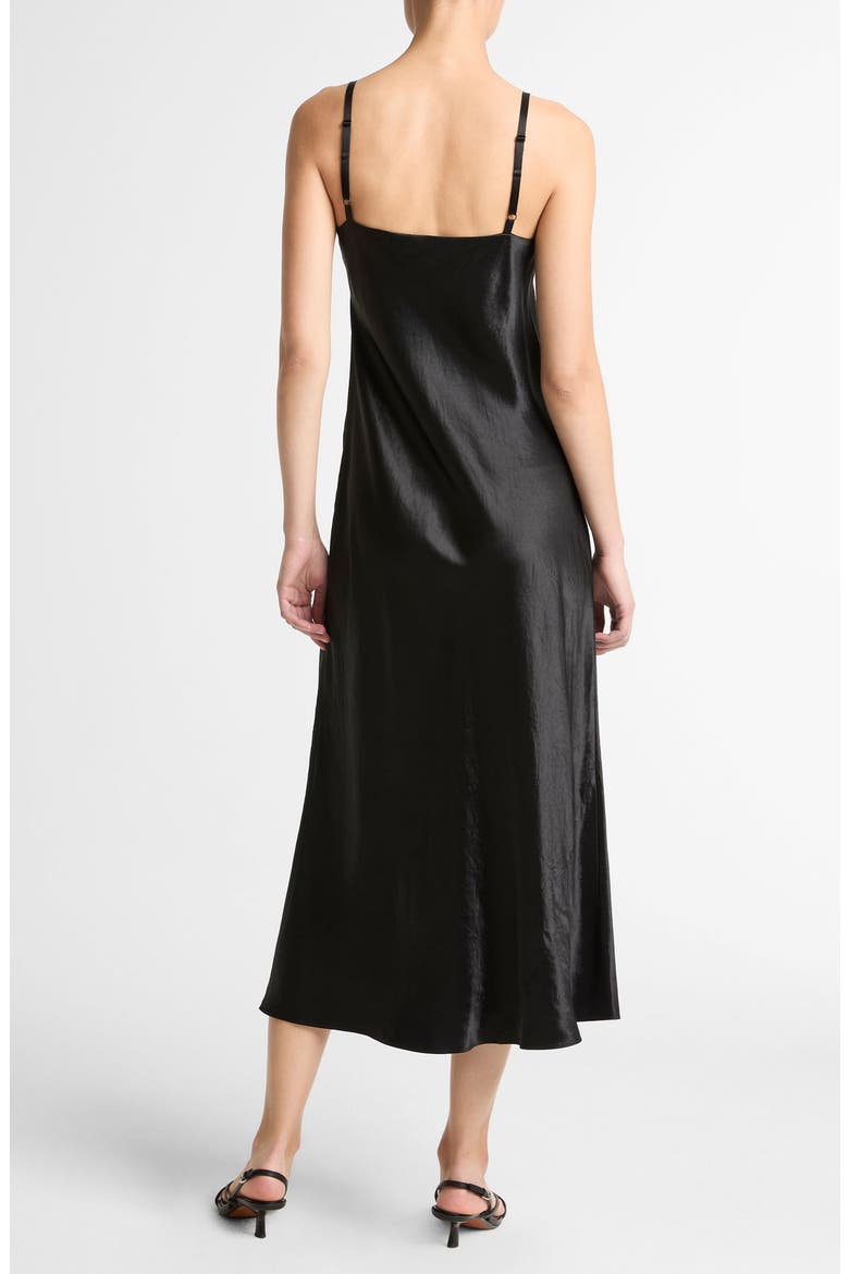 Midi Satin Slipdress, Alternate, color, BLACK