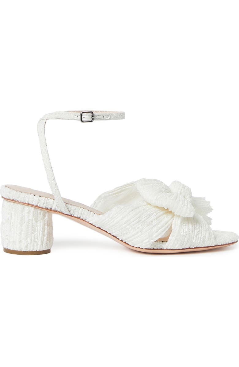 Loeffler Randall Dahlia Ankle Strap Knotted Sandal, Alternate, color, White/ Cream