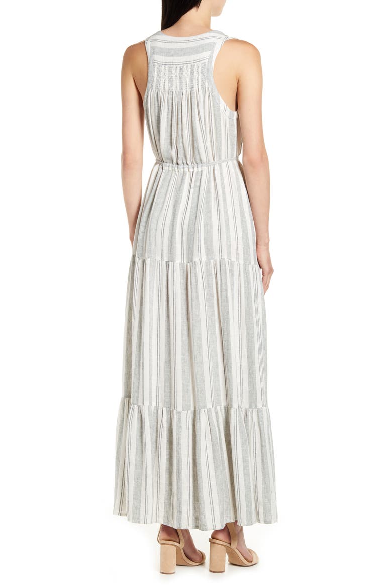 Rosemary Sleeveless Maxi Dress, Alternate, color, NAVY STRIPE