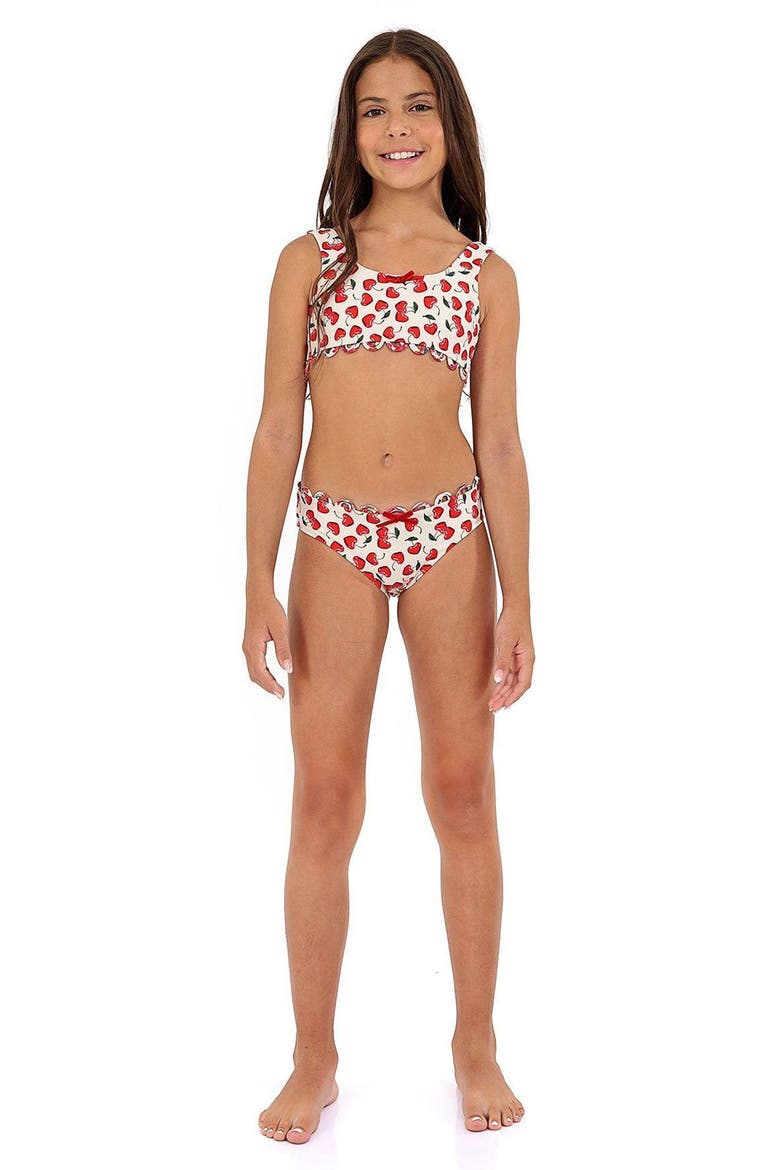 Kids' Dolce Cherish Two-Piece Swimsuit, Alternate, color, RED MULTICOLOR