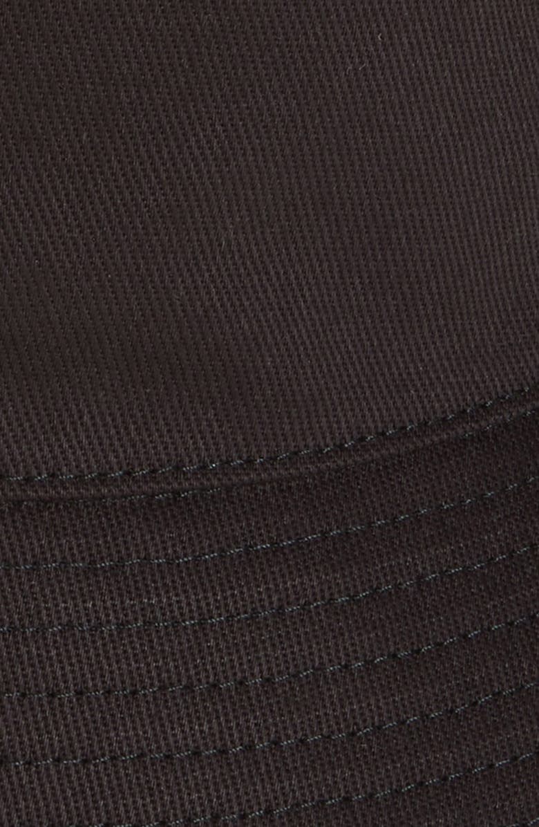 McQueen Logo Embroidered Bucket Hat, Alternate, color, Black/ Ivory