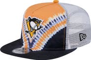 New Era Men's New Era  Black/Gold Pittsburgh Penguins Throwback V-Dye Adjustable Golfer Hat