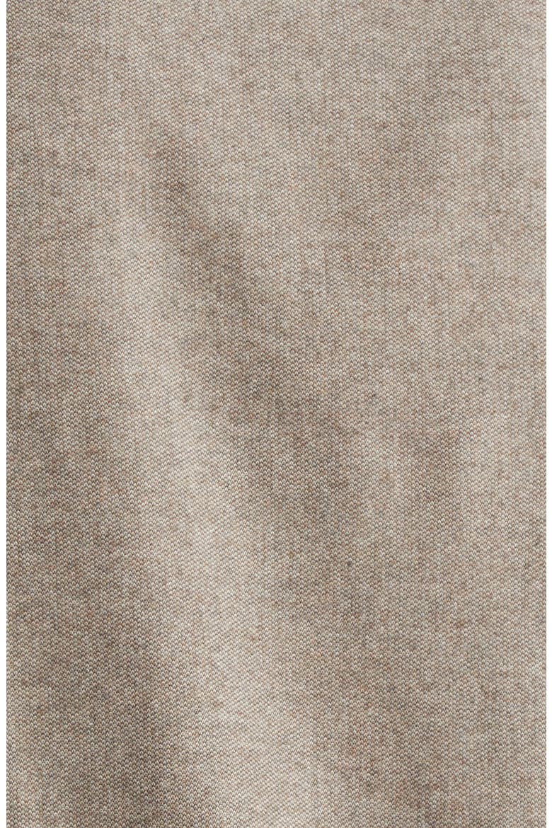 Brushed Cotton Flannel Button-Down Shirt, Alternate, color, LIGHT BROWN MELANGE
