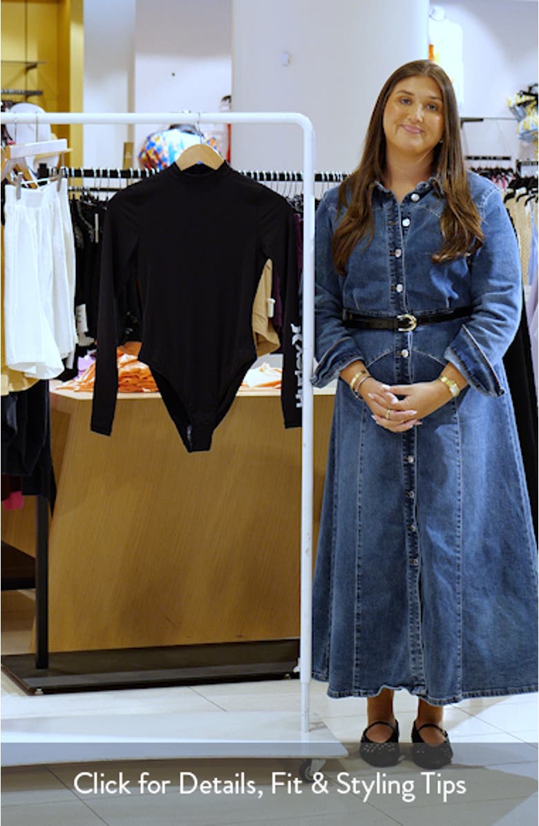 Oao Mock Neck Long Sleeve One-Piece Swimsuit, sales video thumbnail