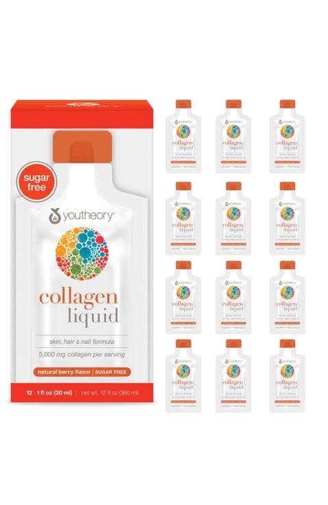 Collagen Liquid Hydrolyzed Peptides Hair Nail Joint Supplement 1 oz