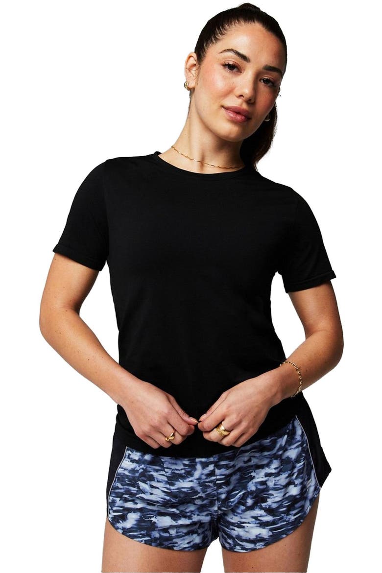 Women's Feather Tech+ Short-Sleeve Top, Main, color, Black
