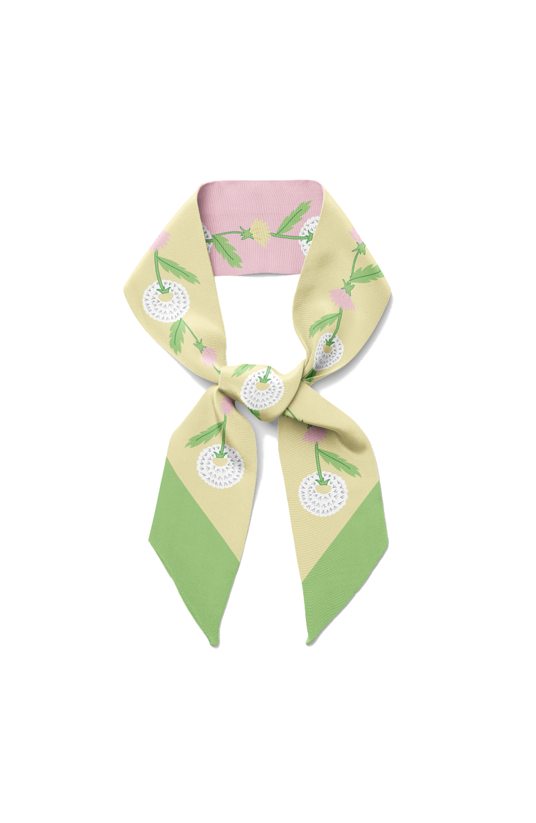 Centinelle Dandelion Twilly Ribbon Scarf, Main, color, Yellow