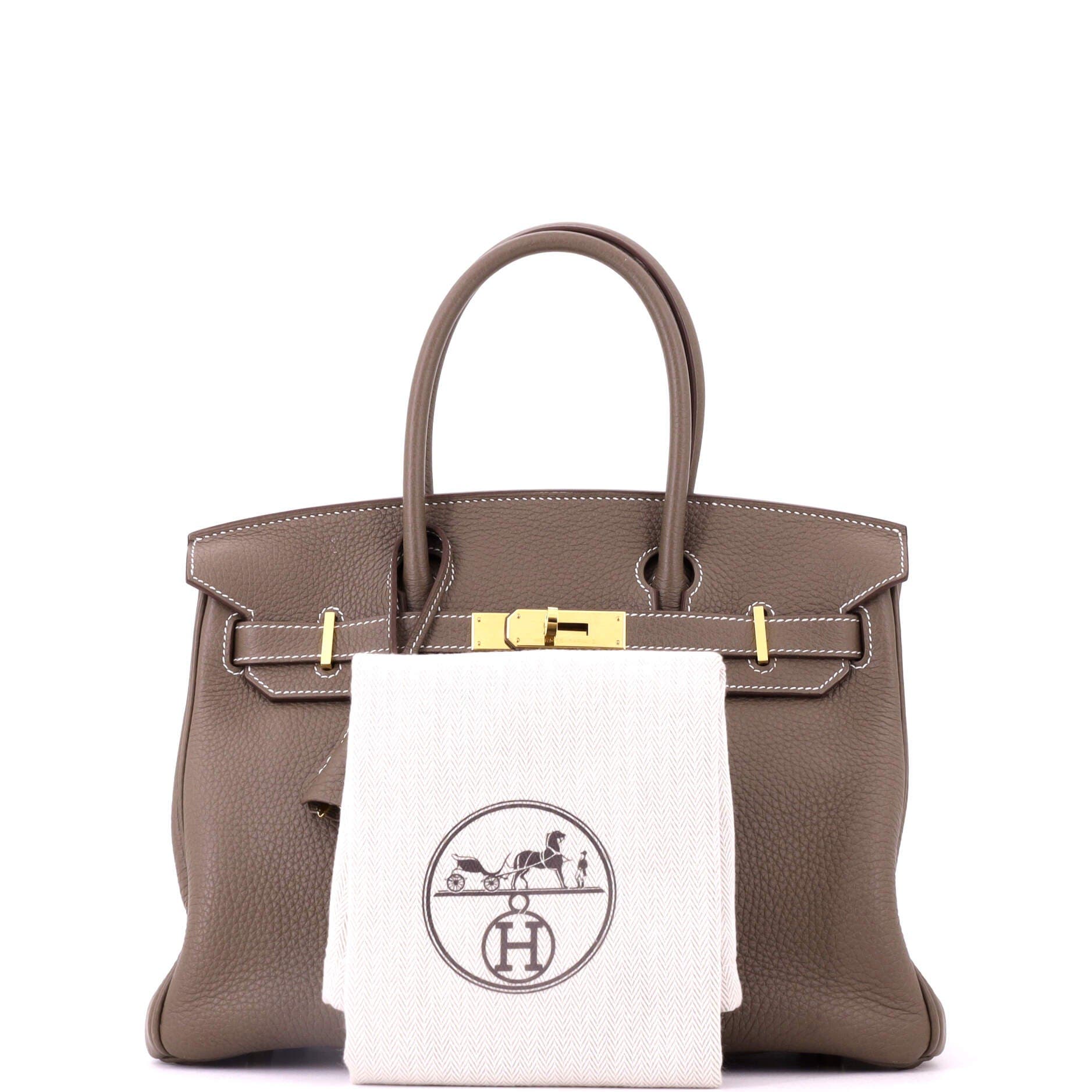 Pre-Owned Hermes Birkin Handbag Grey Togo with Gold Hardware 30, Alternate, color, Etoupe