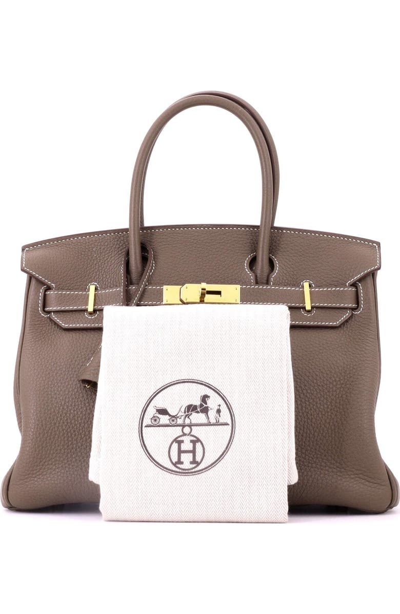 Pre-Owned Hermes Birkin Handbag Grey Togo with Gold Hardware 30, Alternate, color, Etoupe