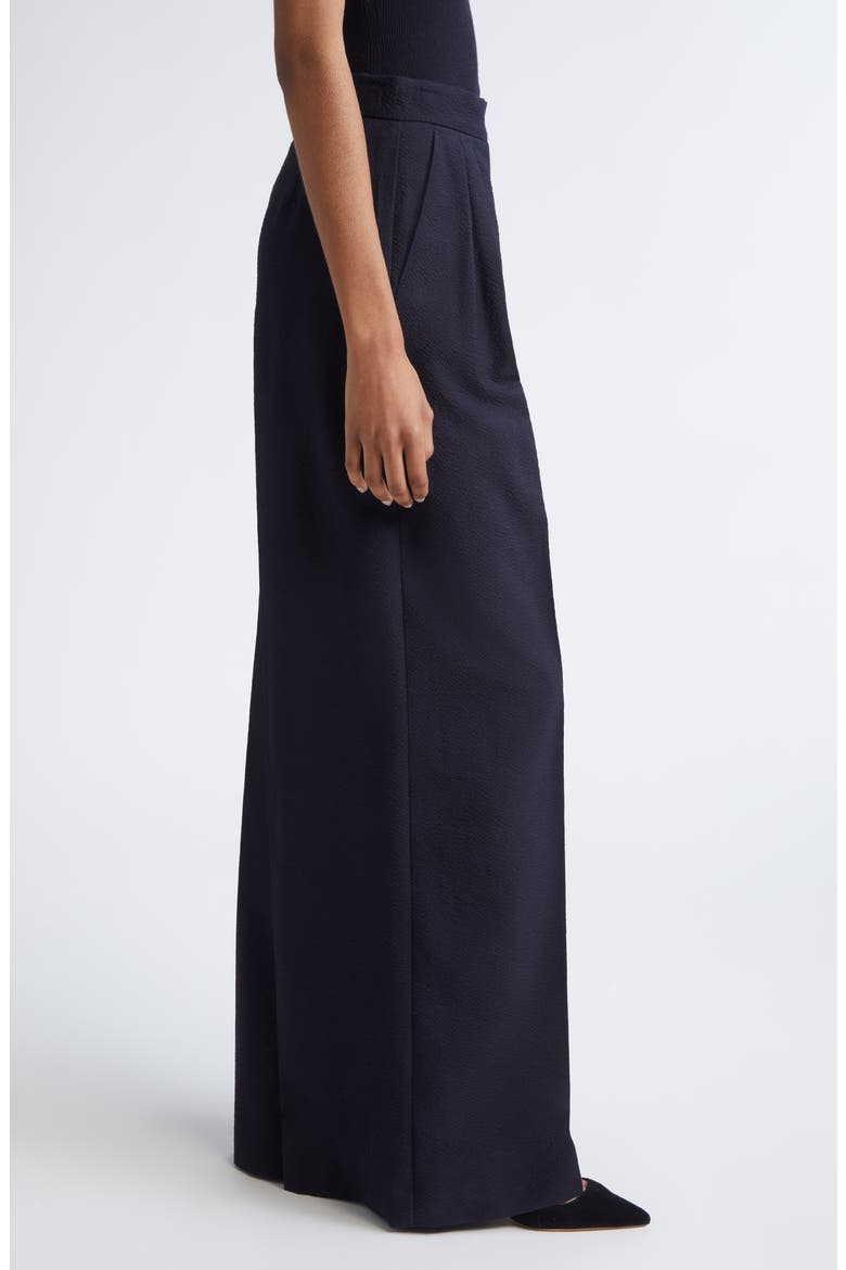 Secolo Pleated Wool Blend Seersucker Pants, Alternate, color, ULTRAMARINE