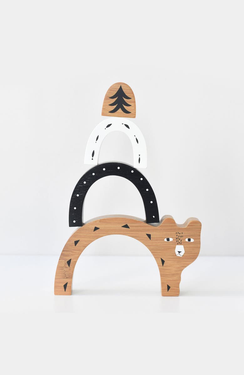 Wee Gallery Wooden Nesting Animal, Alternate, color, Bear
