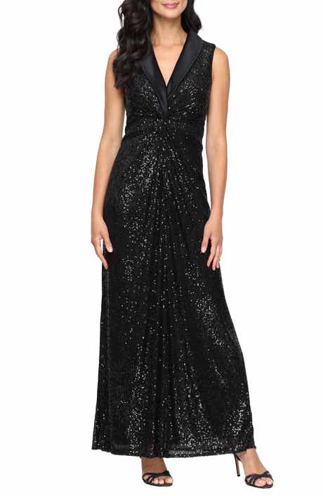 Alex Evenings Sleeveless Sequin Embellished Evening Gown