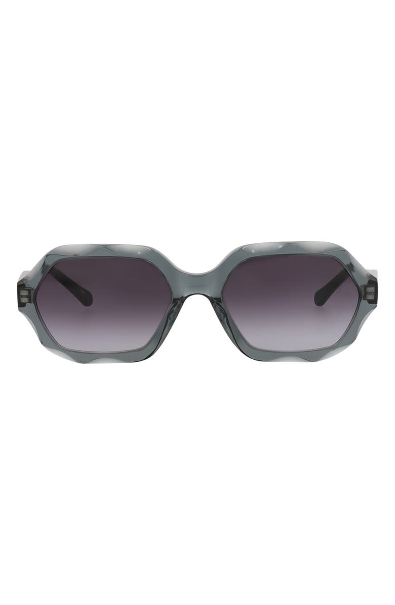 Chloé 56mm Square Sunglasses, Main, color, Grey Black Grey