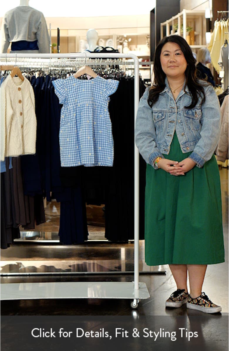 Kids' Gingham Floral Frill Dress, sales video thumbnail