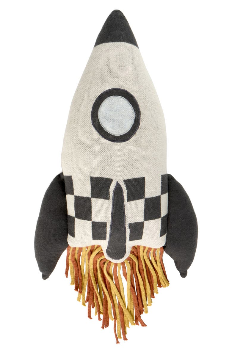 Knit Rocket Cushion, Main, color, NATURAL