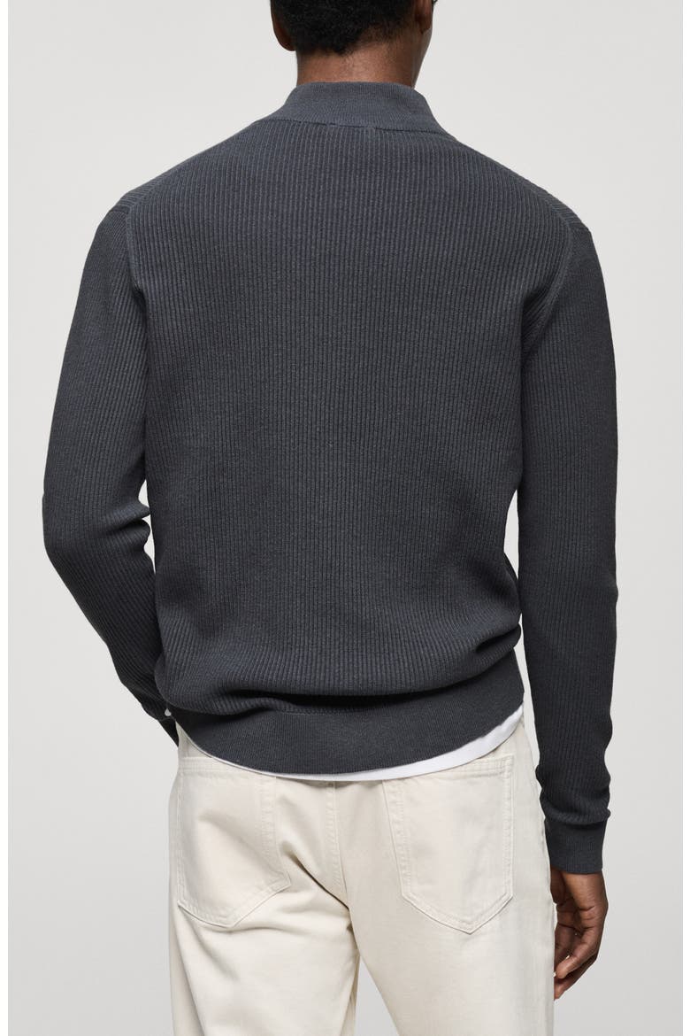 Perkins Half Zip Sweater, Alternate, color, DARK GREY