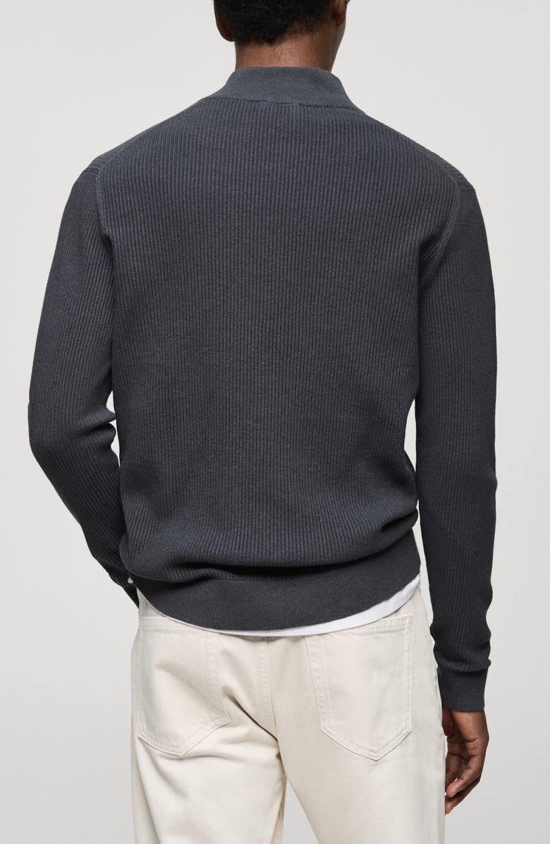 MANGO Perkins Half Zip Sweater, Alternate, color, 