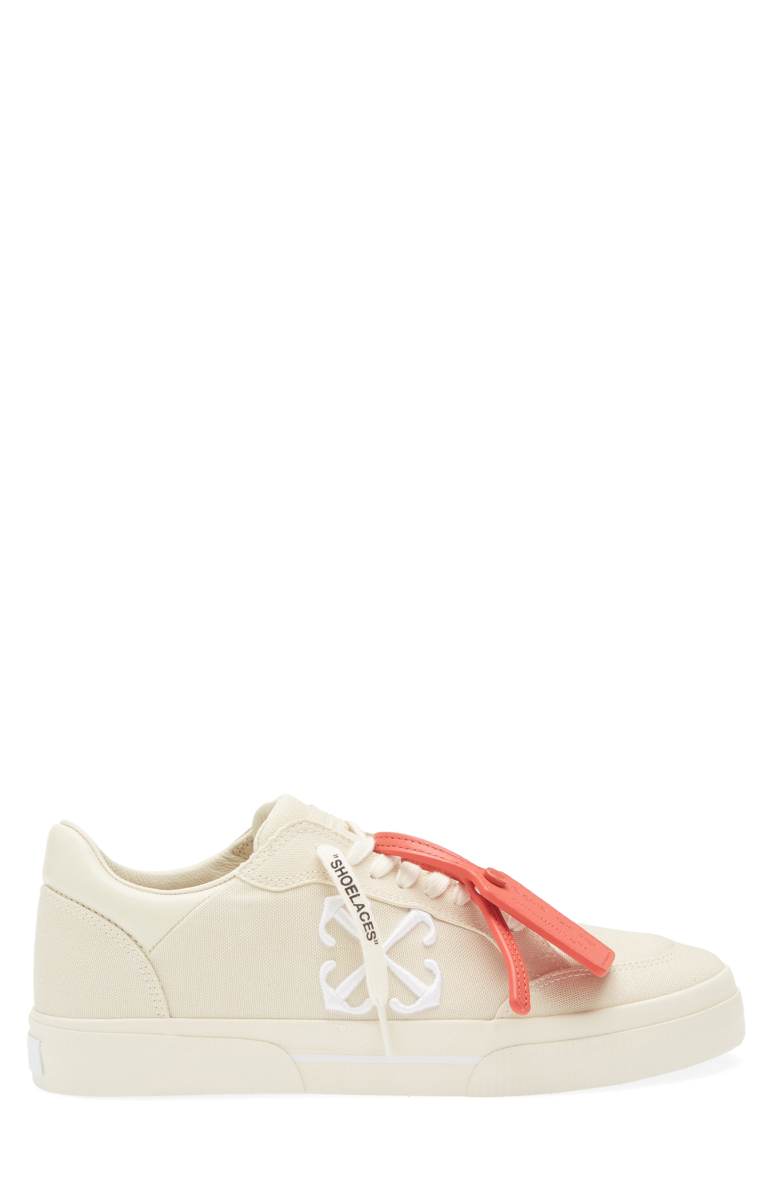 Off-White Low Vulcanized Sneaker, Alternate, color, Angora White