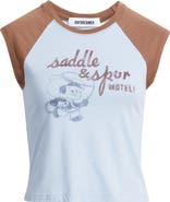Daydreamer Saddle & Spur Motel Raglan Crop Tank