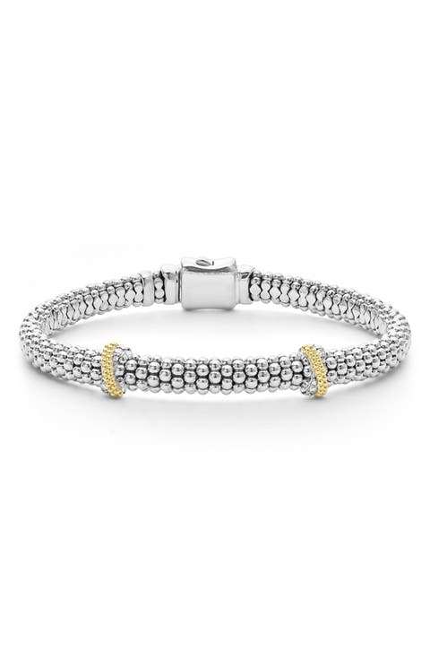 Caviar Luxe Diamond Station Rope Bracelet