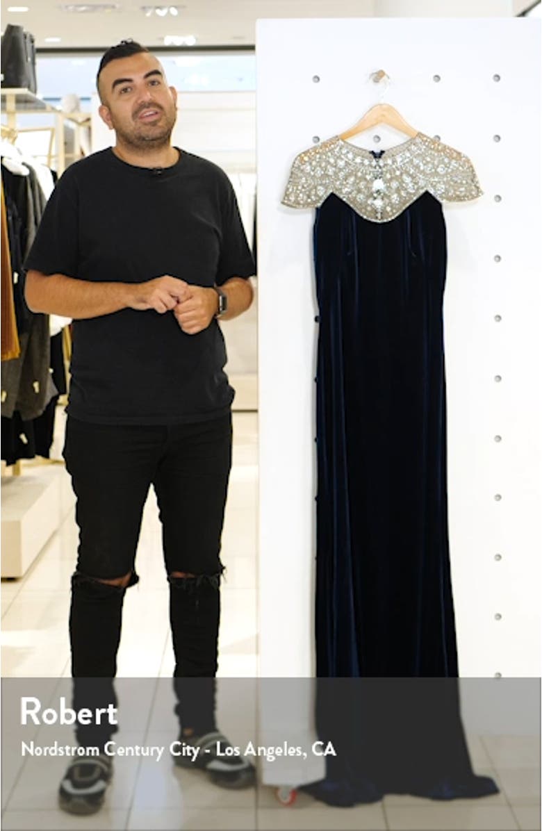 Embellished Velvet Gown, sales video thumbnail