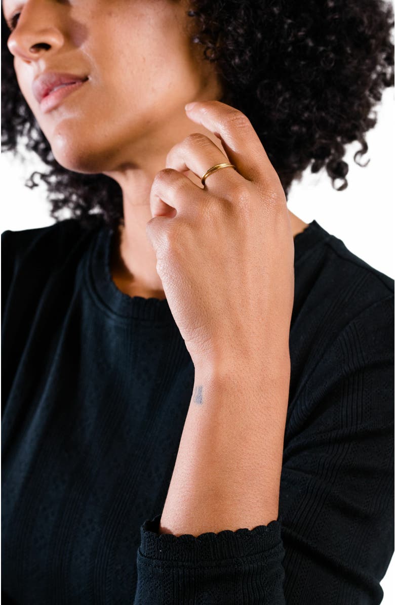 ABLE Interlocking Ring, Alternate, color, Gold-Filled