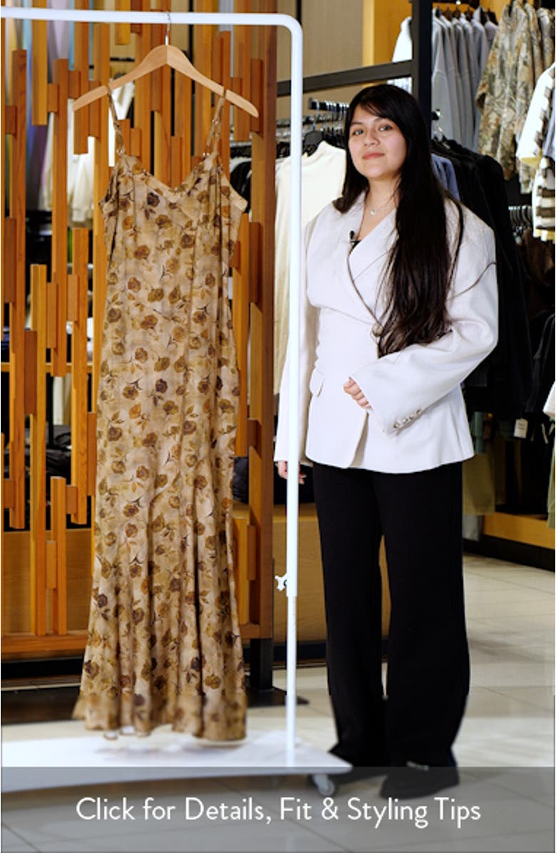 Fia Floral Print Chiffon Maxi Dress, sales video thumbnail