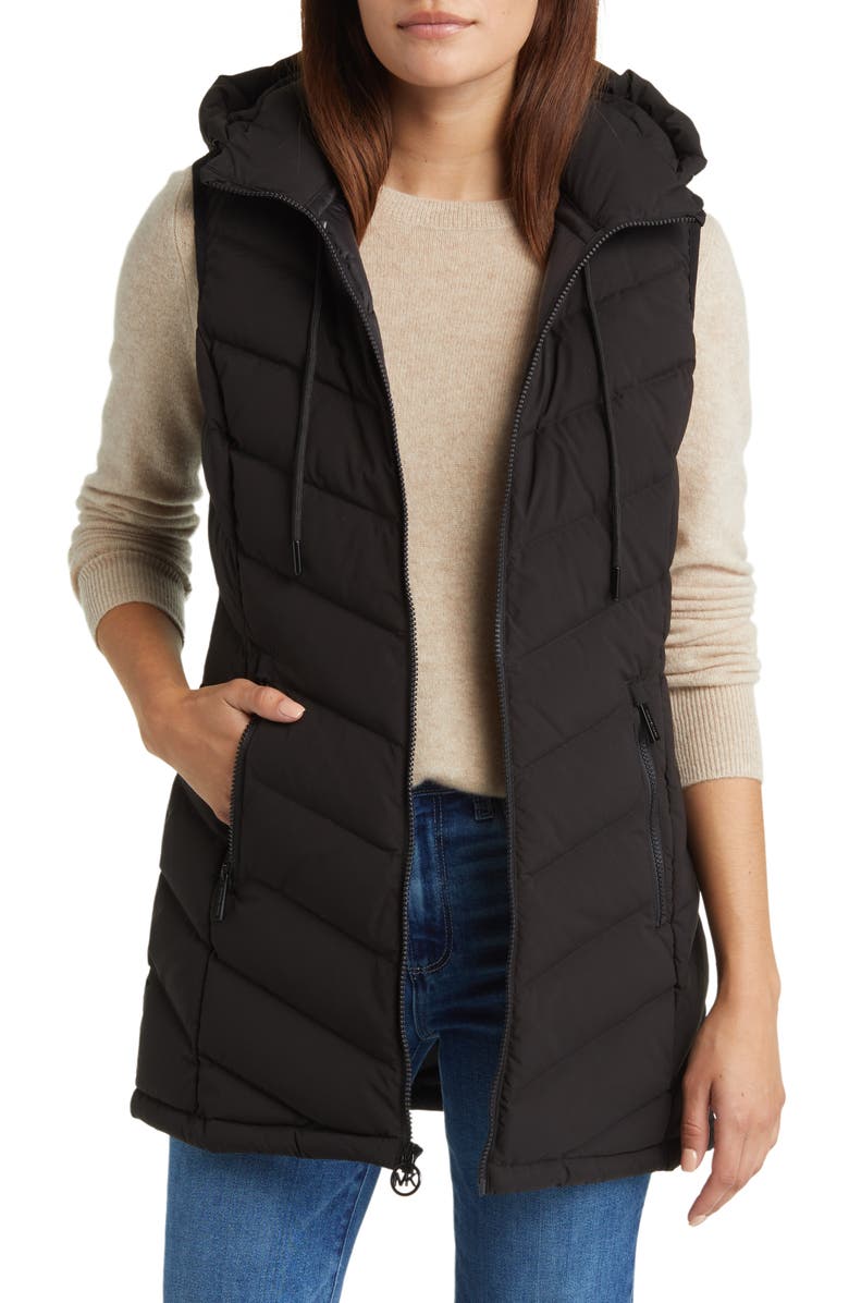 MICHAEL Michael Kors Water Resistant 650 Fill Power Down Puffer Vest, Alternate, color,