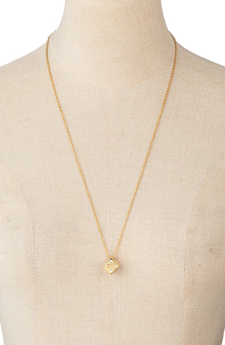 EYE CANDY LOS ANGELES Men's Dice Pendant Necklace, Alternate, color, Gold