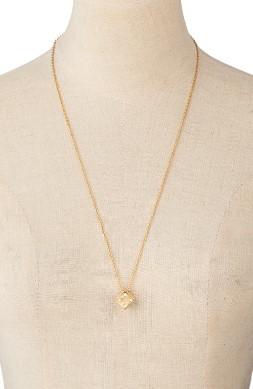 Eye Candy Los Angeles Dice Pendant Necklace In Gold