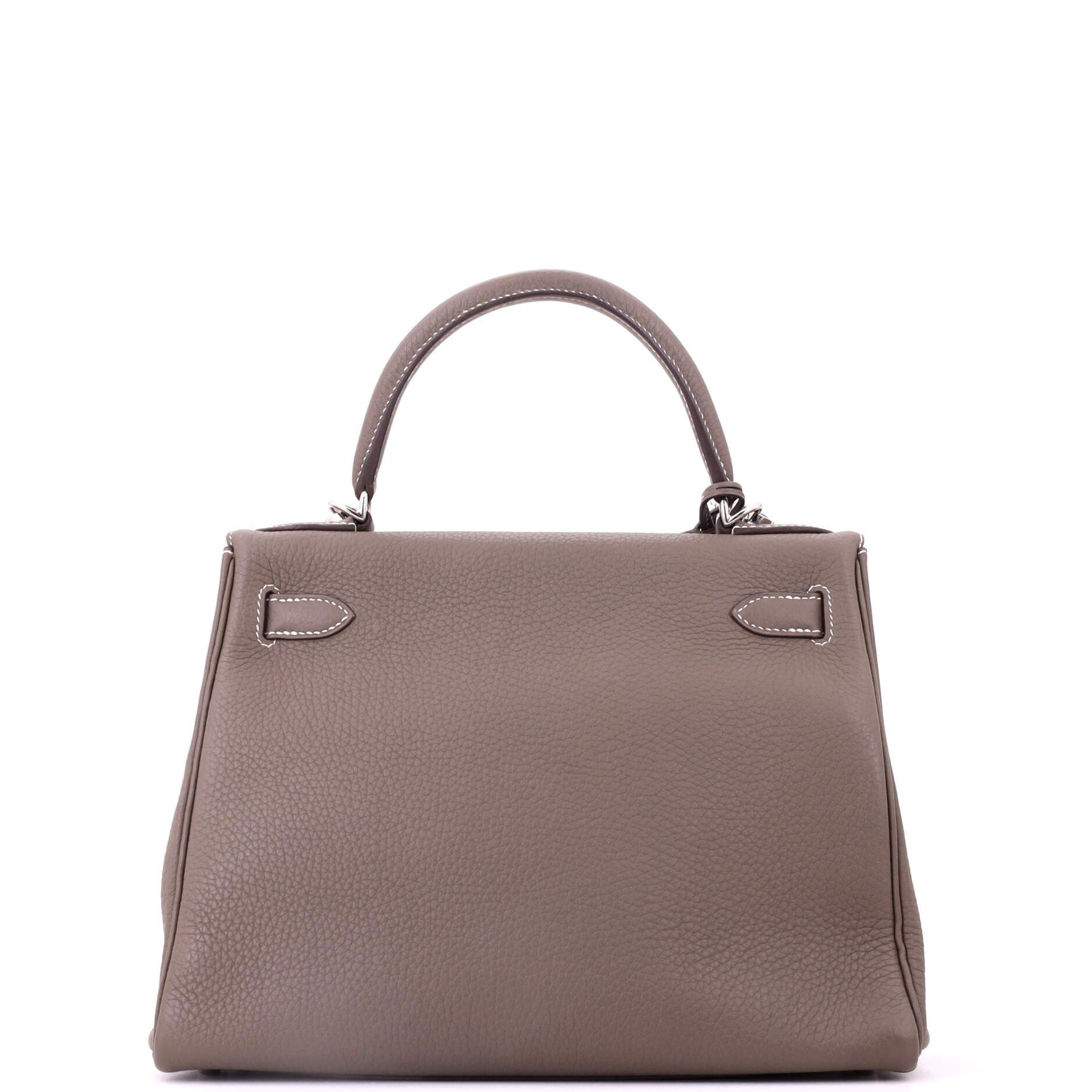 Kelly Handbag Grey Clemence with Palladium Hardware 28, Alternate, color, Grey