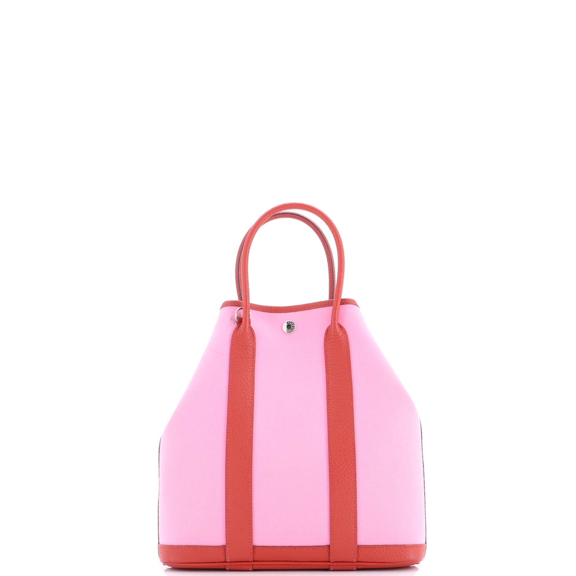 Pre-Owned Hermes Garden File Tote Toile and Leather 28, Alternate, color, Mauve Sylvestre