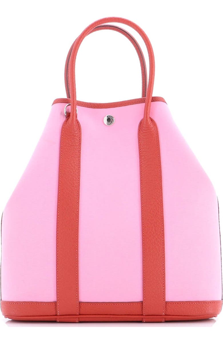 Pre-Owned Hermes Garden File Tote Toile and Leather 28, Alternate, color, Mauve Sylvestre