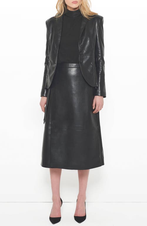 As By Df Denise Recycled Tailored Leather Blazer In Black