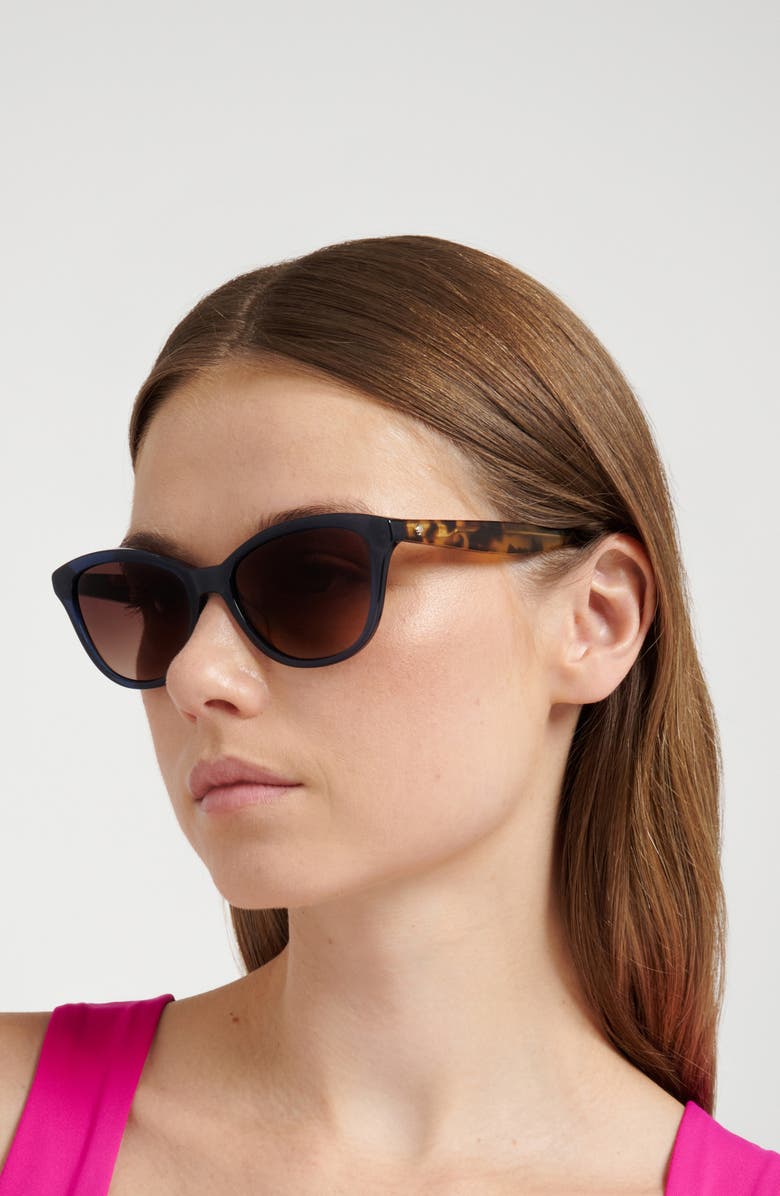 Kate Spade New York Tayla 55mm Sunglasses, Alternate, color, Blue/ Brown Sf