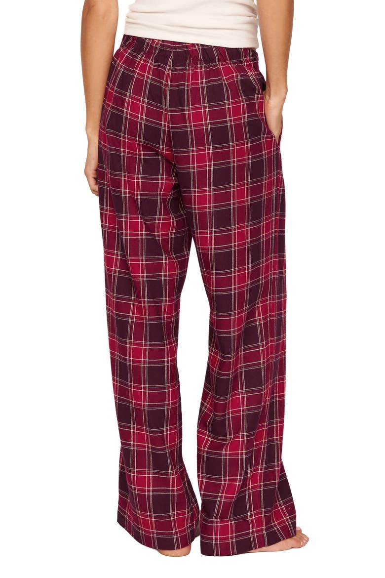 Flannel Boxer Pajama Pants, Alternate, color, OXFORD CHECK HOLLY R