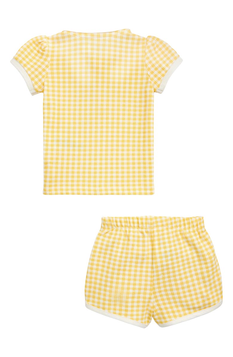 Ralph Lauren Gingham Cotton Piqué Polo & Shorts Set, Alternate, color, 